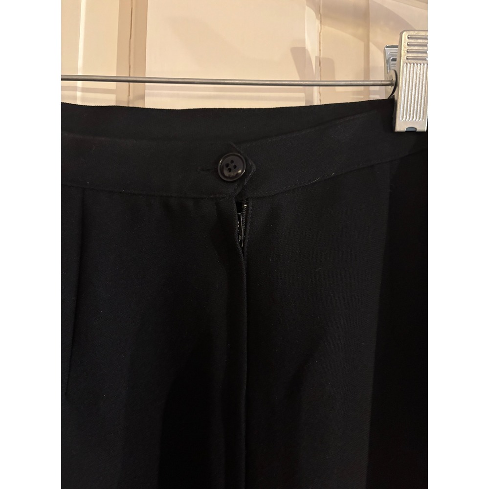 Vintage Sassco Black Maxi Skirt 10P Lined Straight Pencil Back Slit 20522P - Picture 3 of 7